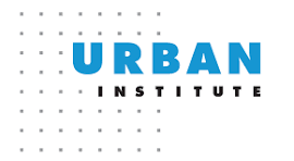 Urban Institute logo in blue and black upper case text