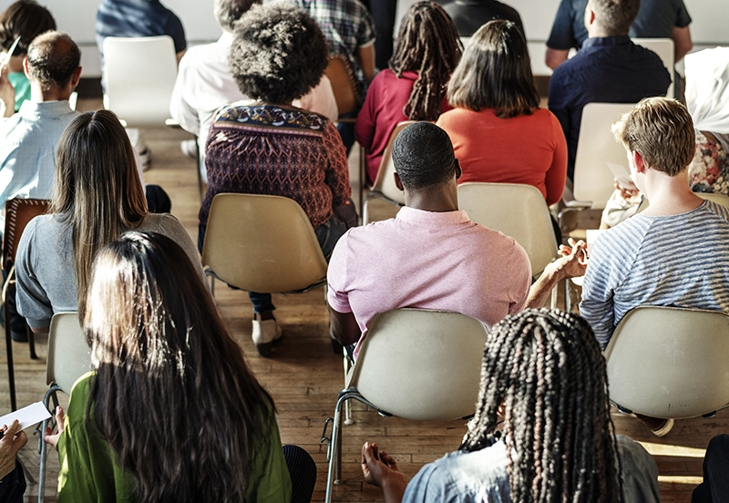 FORGE LA banner image showing a portion of the audience from behind