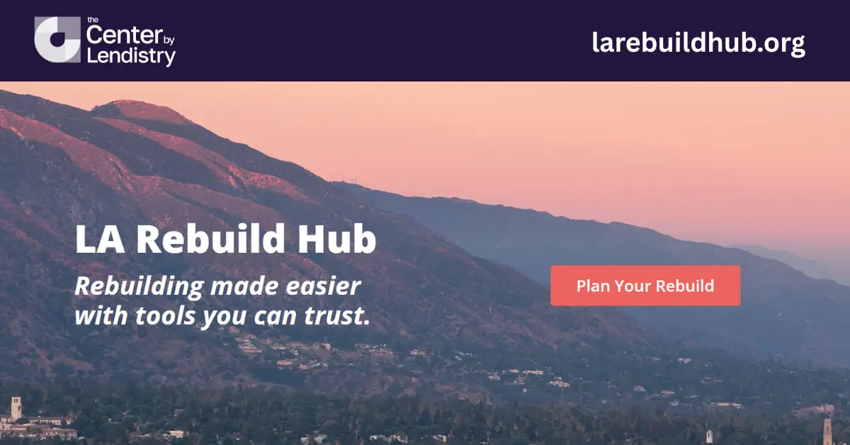 The Center by Lendistry - LA Rebuild Hub Homepage screenshot