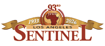 Los Angeles Sentinel logo showcasing 93rd anniversary from 1933-2026